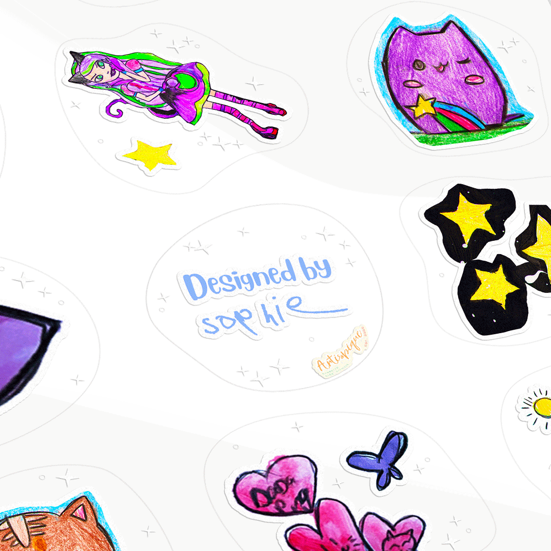 Personalised Waterproof Artsy Stickers